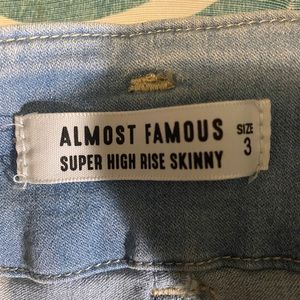 Super high rise skinny jeans